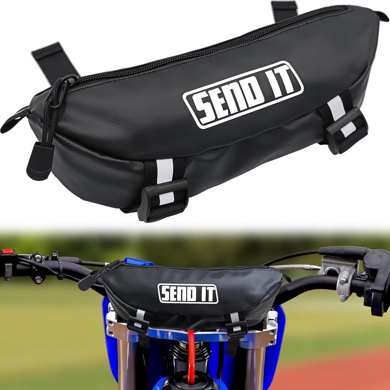 ThrottlePak Dirtbike Handlebar Bag | Compact Motorcycle Handle Bar Water Resistant Storage Pouch | Universal Fit Ebike Bag for Trail & Adventure Riding | Durable Surron Bar Bag - Image 1